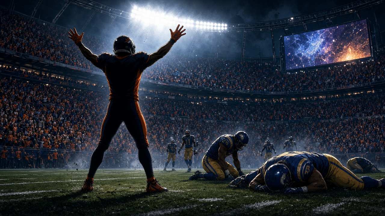 Editorial comic of Broncos night comeback vs Rams