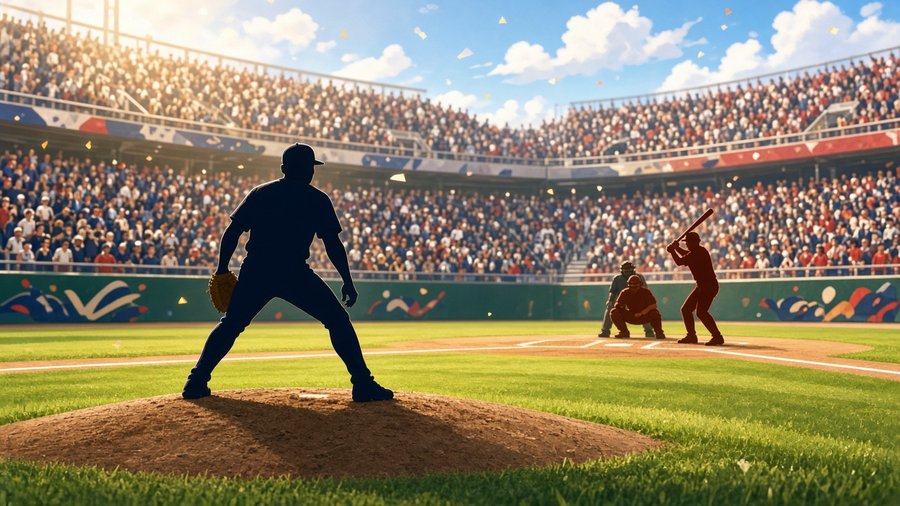 Bright editorial comic of Red Sox Yankees Wild Card daylight matchup